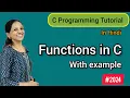 Functions in C C Programming Tutorial in hindi