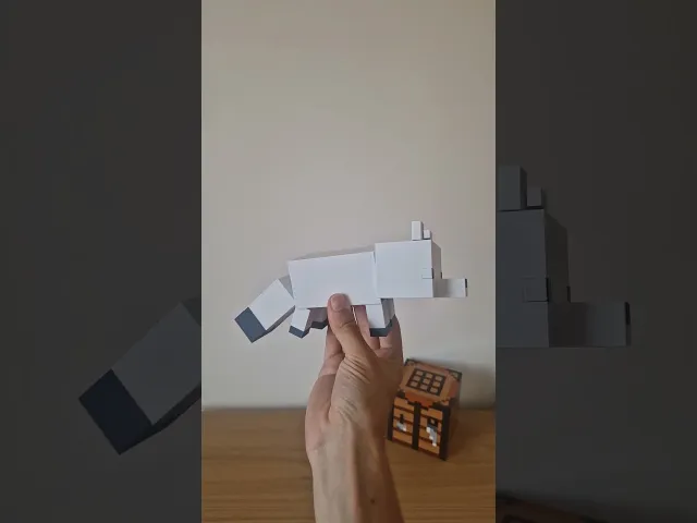 Minecraft Articulated Arctic Fox - 3MF Multipart File video thumbnail