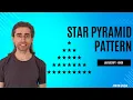 Star Pyramid Pattern in JavaScript Pattern Printing Series