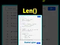 Python len Function in hindi python len function in hindi what is len in python O Level Python