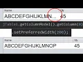 Java Table Colum Width Size Fix