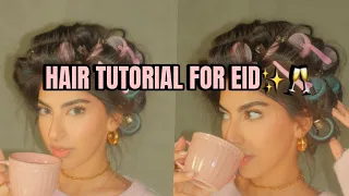Hair Rollers Tutorial توتريال لفافات الشعر 