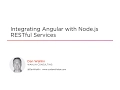 Course Integrating Angular with Node js RESTful Services