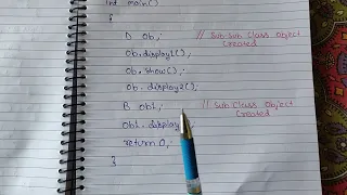 Explain Hybrid inheritance Syntax with program example C OOPs tutorials in Hindi - 69