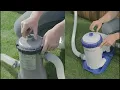 How often must the air be purged out from the filter pump