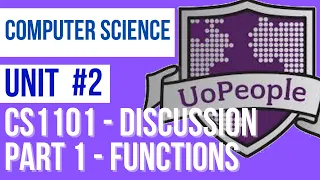 CS1101 Discussion Unit 2 - Part 1