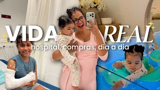 VIDA REAL MÃE DE DUAS 👧🏻💖 Mia quebrou o braço, iPhone novo + rotina em casa