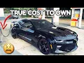 My Cost to Own Maintain a 2017 Camaro 2SS Car Payment Insurance Tires Gas Oil Change etc