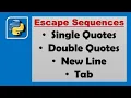 Python Tutorial in Urdu Escape Sequences in Python Uses of Escape Sequences