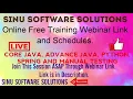 New Batches in Online Training SINUSOFT II By Sinu Software Solutions at 7 30AM IST