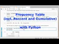 Python - Frequency Table