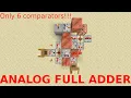 Fast FULLY analog Redstone Adder WITH CARRY