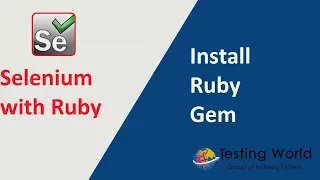 Selenium with Ruby - Session-2 Install Ruby Gem