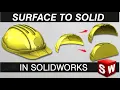 how to make surface to solid in solidworks