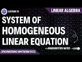 Lec-16 System of Homogeneous Linear Equation Linear Algebra