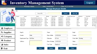 2 Inventory Management System with Python Tkinter MySQL Building the Employee Details GUI