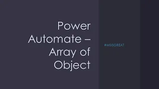 Power Automate - Object Array OData Filter Query