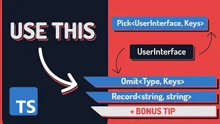 Typescript Utility Types you must know - Pick Omit Partial Record BONUS TIP