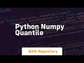 python numpy quantile