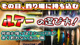 その日、釣り場に持ち込むルアーの選び方！ - 何故か陸っぱりシーバスが余り釣れない方へ編 - ルアーチョイス