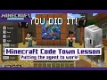 Minecraft Education Edition Code Town Puzzle Lesson