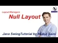 Java Swing Tutorial Layout Managers Null Layout