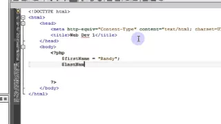 PHP Training for Beginners - Creating and using variables in PHP code
