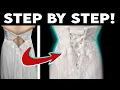Watch an Entire Wedding Dress Alteration From Zipper to Corset