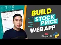 How to build a Stock price web app in Python Streamlit