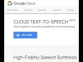 Google s Speech Synthesis Text to Speech demo Machine Learning - Python