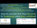 21 from - unixtime How to convert Unix Time Seconds to Date and Timestamp PART 21