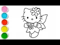 Cute Hello kitty Drawing for kids Painting Coloring for kids Toddlers Let s Draw Together