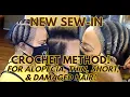 NEW SEW-IN CROCHET METHOD FOR ALOPECIA SHORT THIN HAIR WITH GODDESS BOX BRAIDS