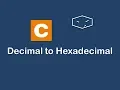 decimal to hexadecimal in c