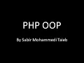 PHP Object Oriented Programming OOP