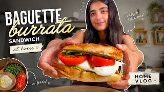     My First Burrata Baguette Sandwich… and I Cut My Finger 😭🥖