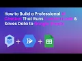 How to Build a Professional AI Chatbot That Runs Custom Code Saves Data to Google Sheets