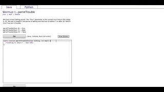 Java CodingBat Warmup-1 parrotTrouble