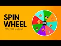 Spin Wheel using HTML CSS JavaScript