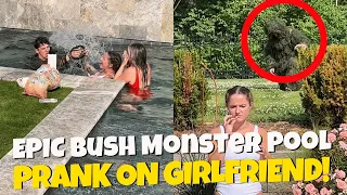Boyfriend Hides in Ghillie Suit for Ultimate Poolside Snake Prank! 🐍