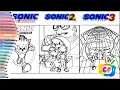 Sonic 1 2 3 movie posters Sonic the Hedgehog 3 sonic 3 coloring pages