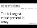 Heap - 7 Top K Largest value present in array