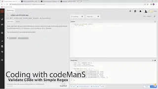 Codewars 8 kyu Validate Code with Simple Regex JavaScript