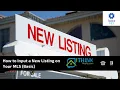 How To Input A Listing Basic
