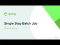 Single Step Batch Job - Spring Cloud Data Flow