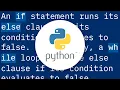 How can I make sense of the else clause of Python loops