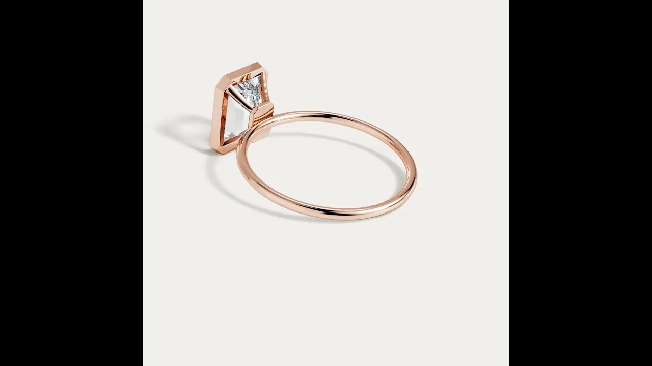 Nyla丨14K Solid Gold 2CT Solitaire Lab-Grown Diamond Bezel Engagement Ring
