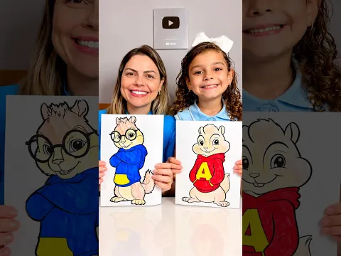 QUEM PINTAR MELHOR OS ESQUILOS COM 2 CORES VENCE! ALVIN X SIMON