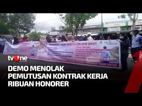 Ratusan Tenaga Honorer Gelar Aksi Demo Tolak Pemutusan Kontrak Kerja