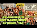 Juris and friends fine dining at DiGiorgio Italian catering restaurant in Tokyo Japan